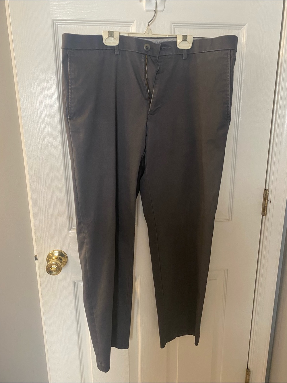 Men's Classic Straight Fit Pants - Dark Gray